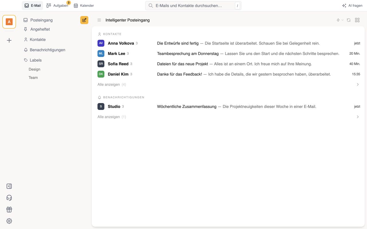 Dein Posteingang im Blick