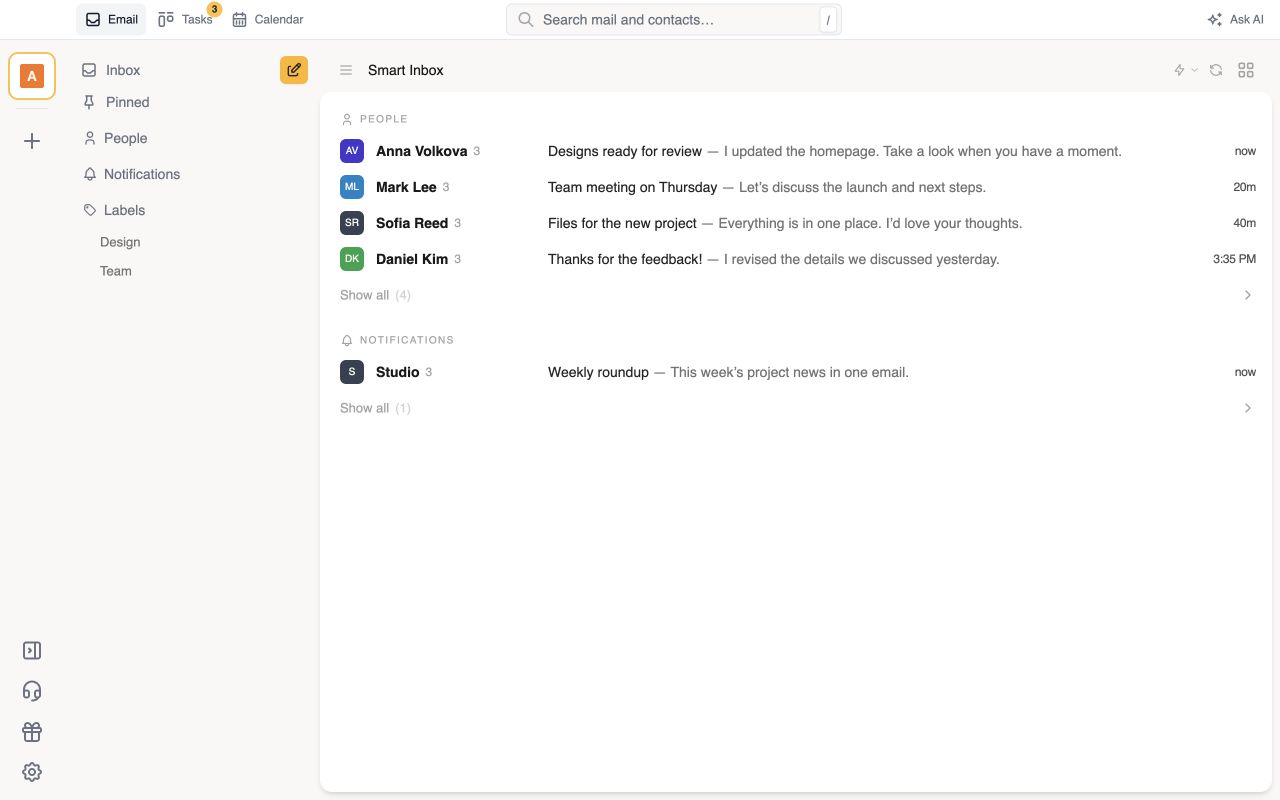 Your inbox at a glance