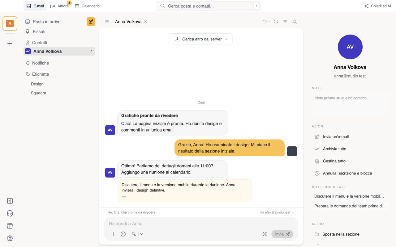 Una conversazione con una persona