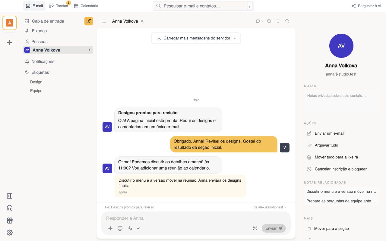 Uma conversa com uma pessoa